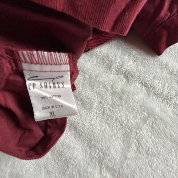 CP Shades Womens XL Corduroy Long Sleeve Cowl Neck Dress Red Pockets USA NWOT - Picture 4 of 9